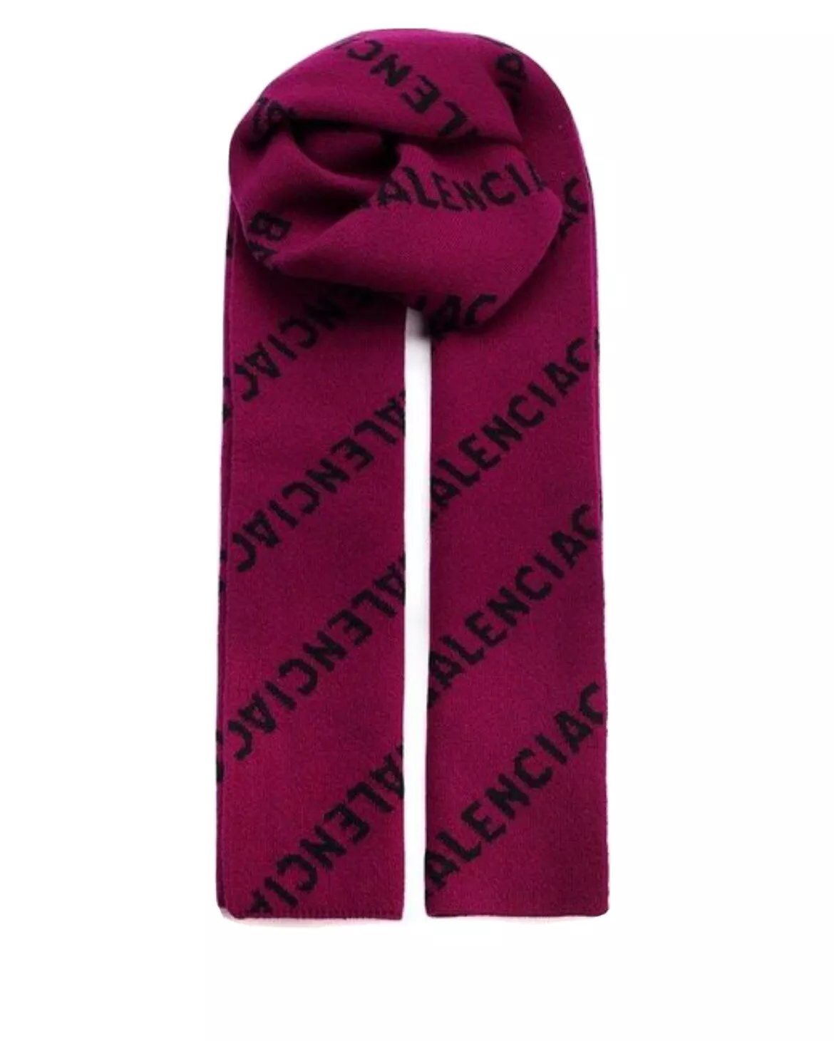 Balenciaga Virgin Wool Logo Scarf